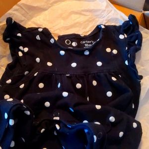 Black and white Carter's romper